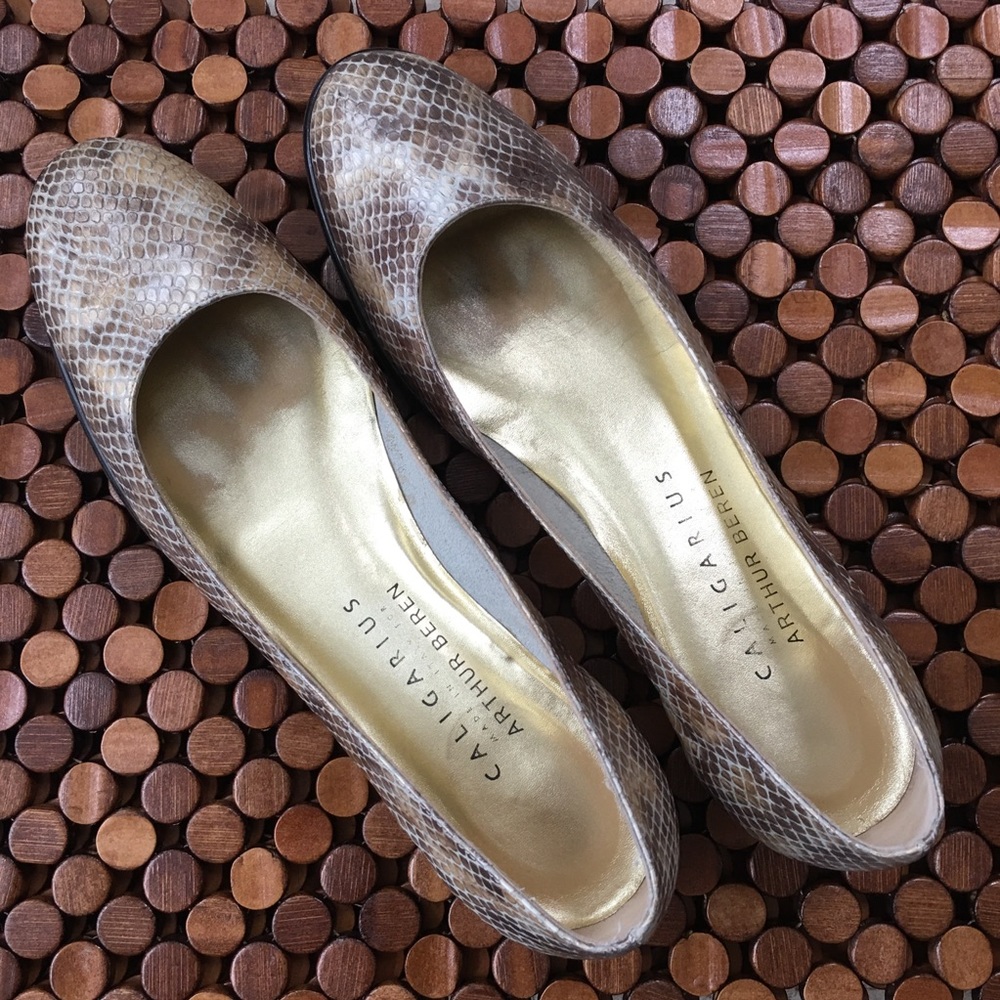 Caligarius Arthur Beren Italy Leather Slip On Flat Vintage Size 8.5